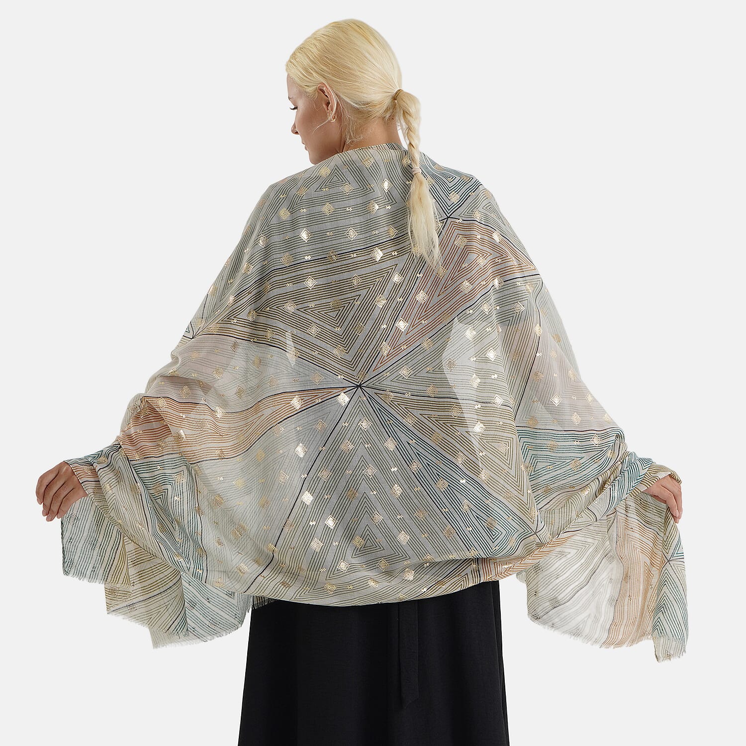 Printed Multi-Colour Fashion Scarf