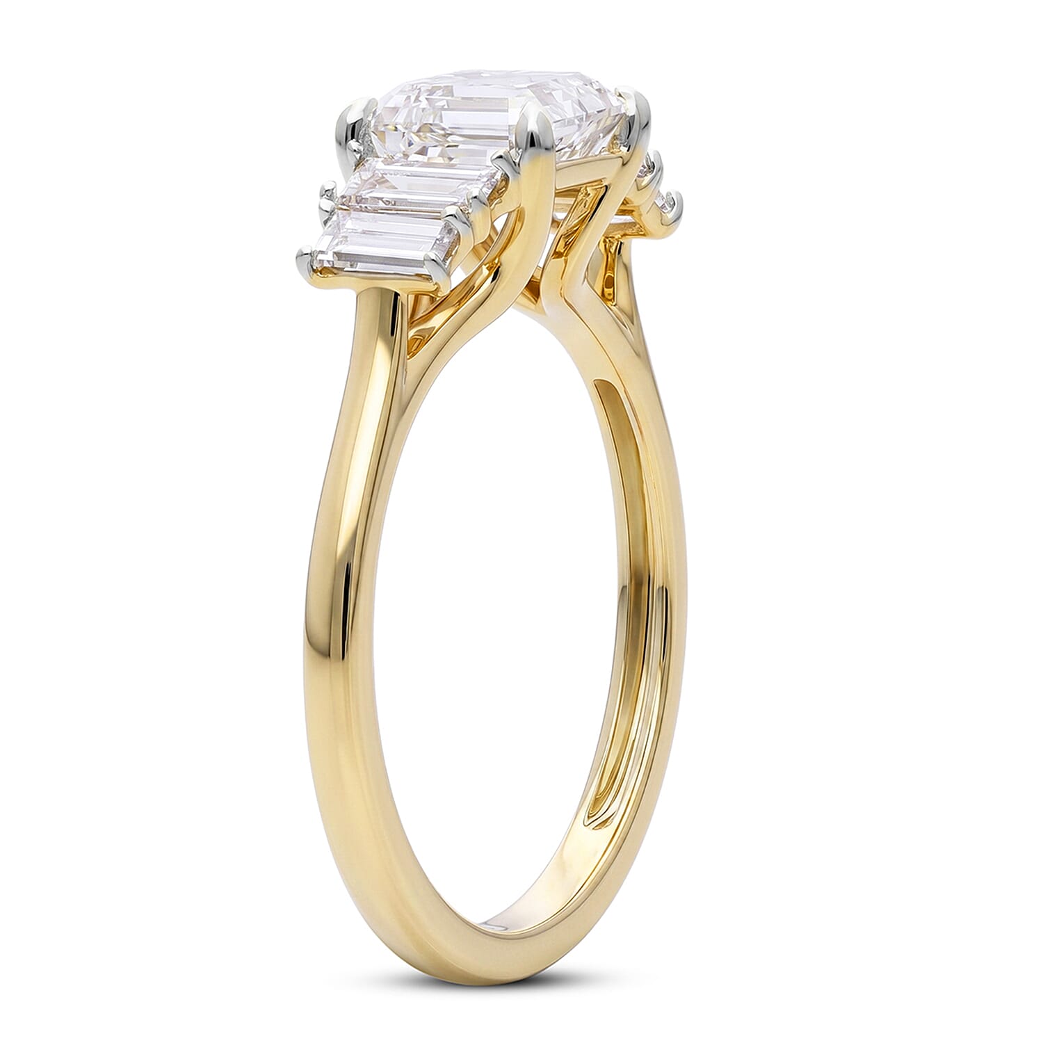 Luxuriant - 9K Yellow Gold IGI Certified Lab Grown Diamond (VS-E-F)  Ring 2.00 Ct.