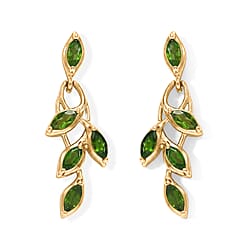 Peridot Earring in 18K YG PlatingSterling Silver  1.690  Ct.