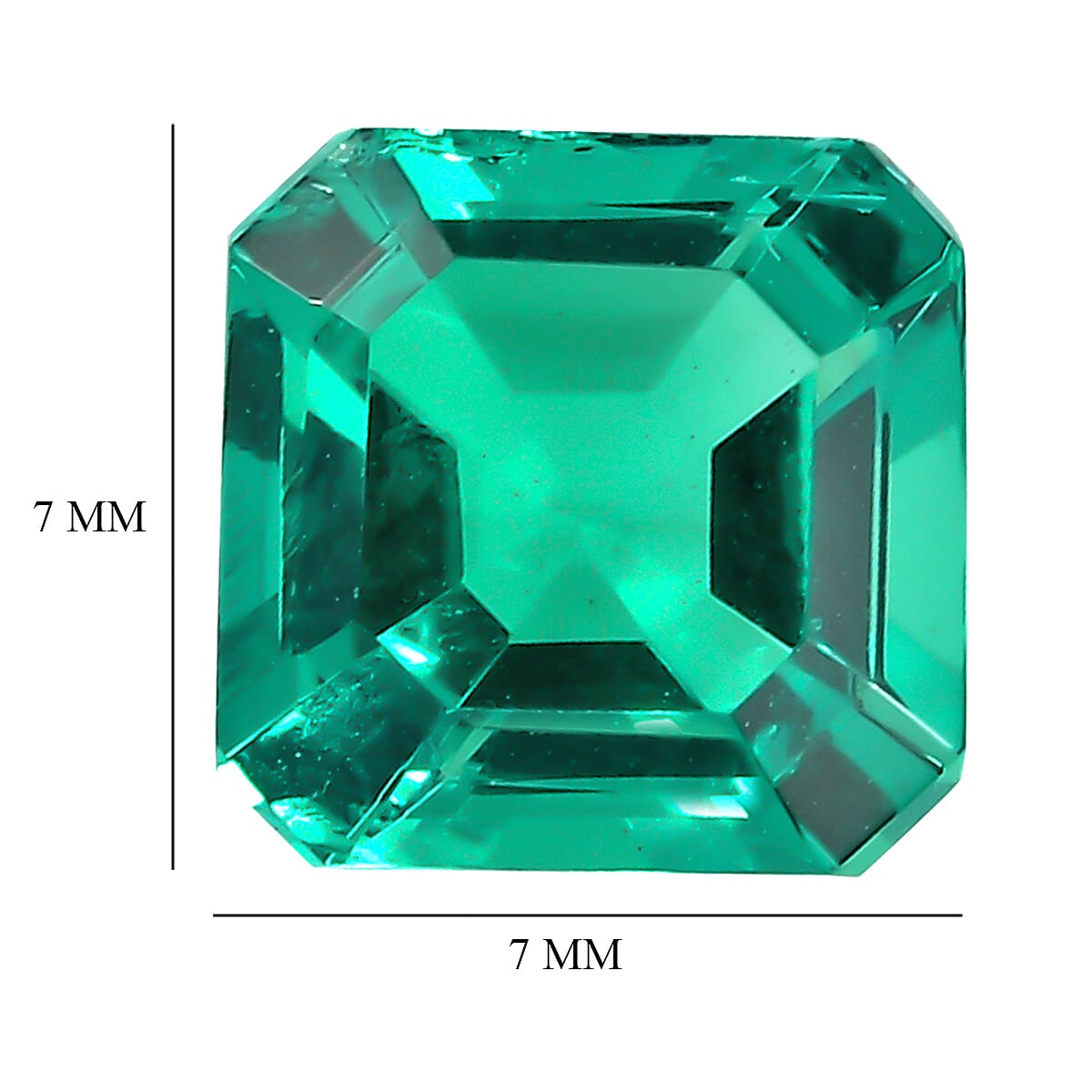 JCK Vegas Close Out- AAA Lab Grown Columbian Emerald Octagon Gemstone (7x7 mm) 1.25 Ct.