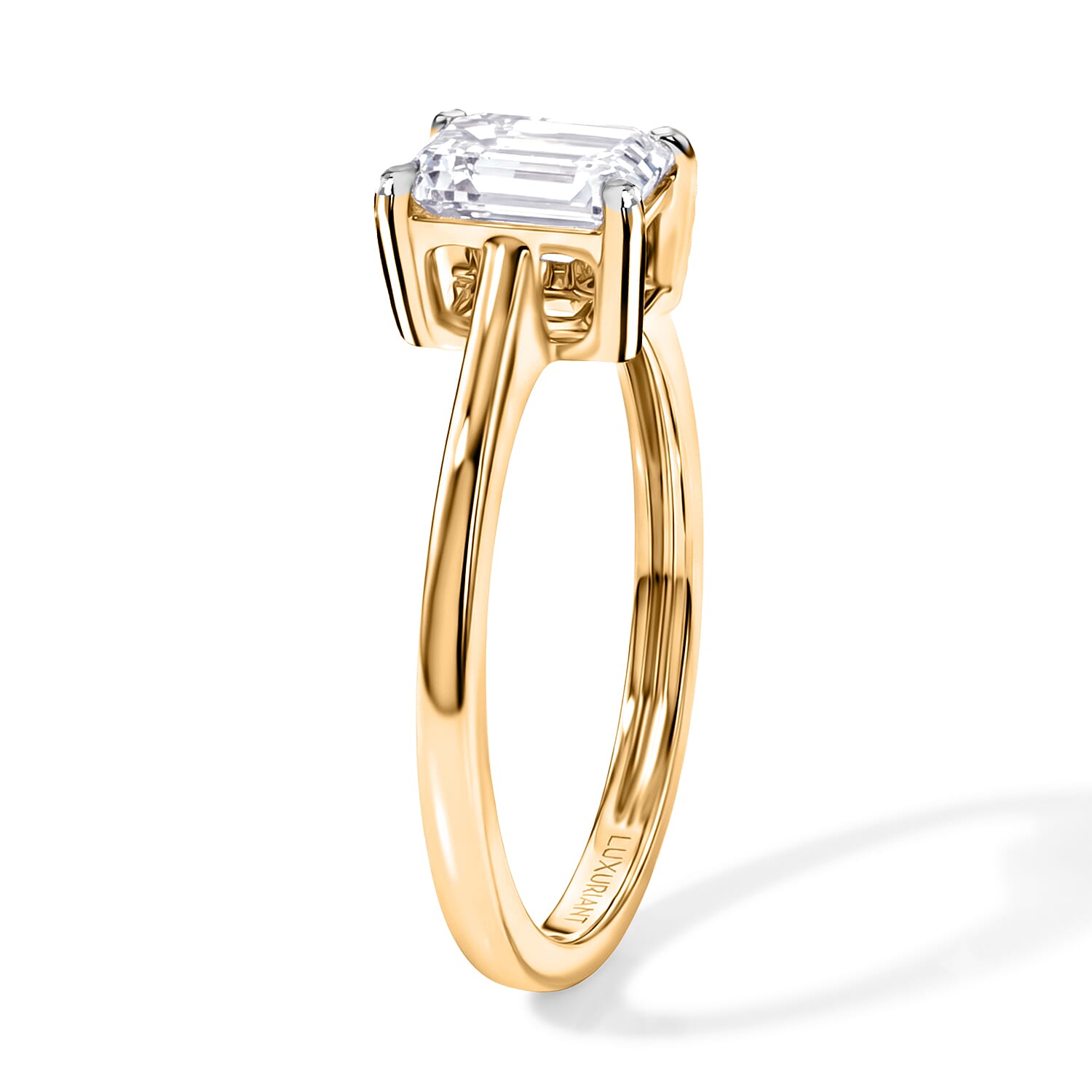 Luxuriant - 9K Yellow Gold SGL Certified Lab Grown Diamond (VS-E-F) Solitaire Ring 1.00 Ct.