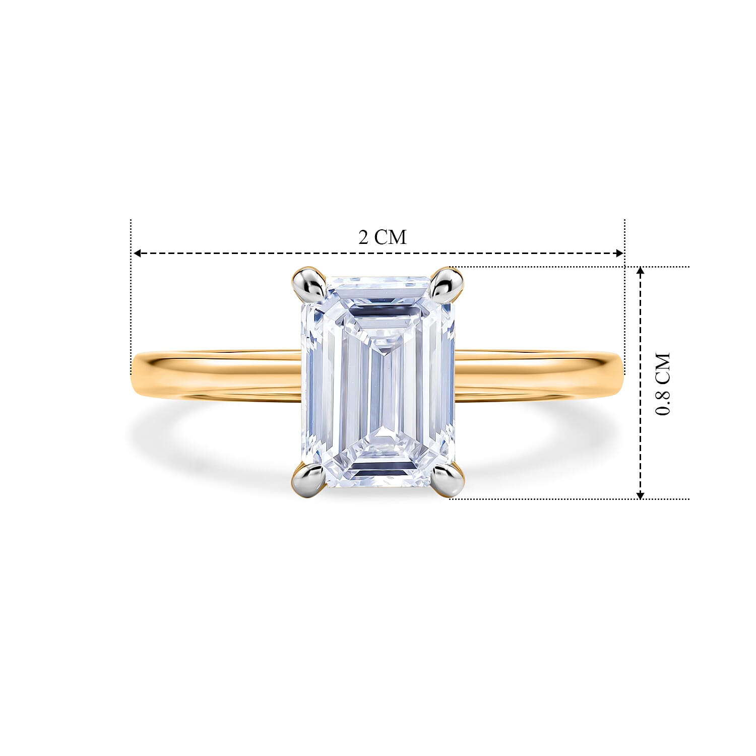 LUXURIANT - 9K Yellow Gold SGL Certified Lab Grown Diamond (VS-E-F) Solitaire Ring 1.00 Ct.