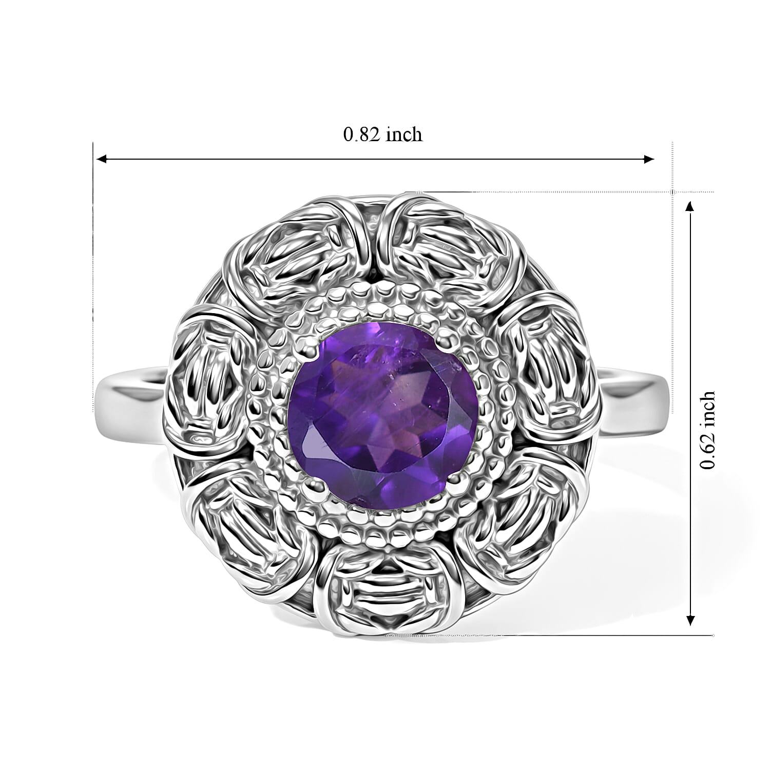 EverTrue - Solitaire Rosette Ring