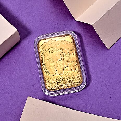 24K Yellow Gold Bear Collectible (31x45.5 mm)