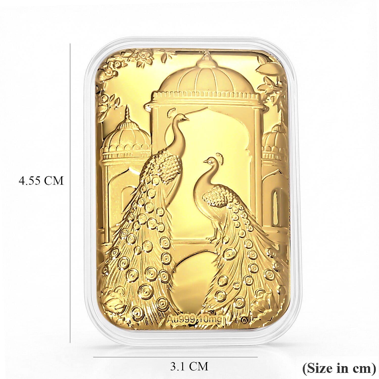 24K Yellow Gold Royal Peacock Collectible (31x45.5 mm)
