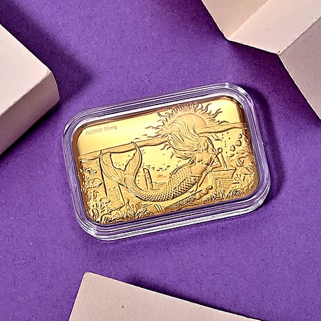 24K Yellow Gold Mermaid Collectible (31x45.5 mm)