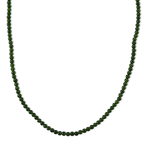 D'Joy - Natural Chrome Diopside Adjustable Beads Necklace (Size - 20-2 Ext) with Lobster Clasp in Yellow Gold Plated Sterling Silver 85.00 Ct.