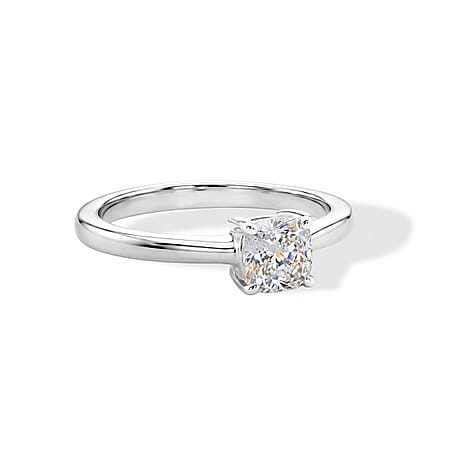 Luxuriant Lab Grown Diamond Ring in Rhodium OverlaySterling Silver  1.033  Ct.