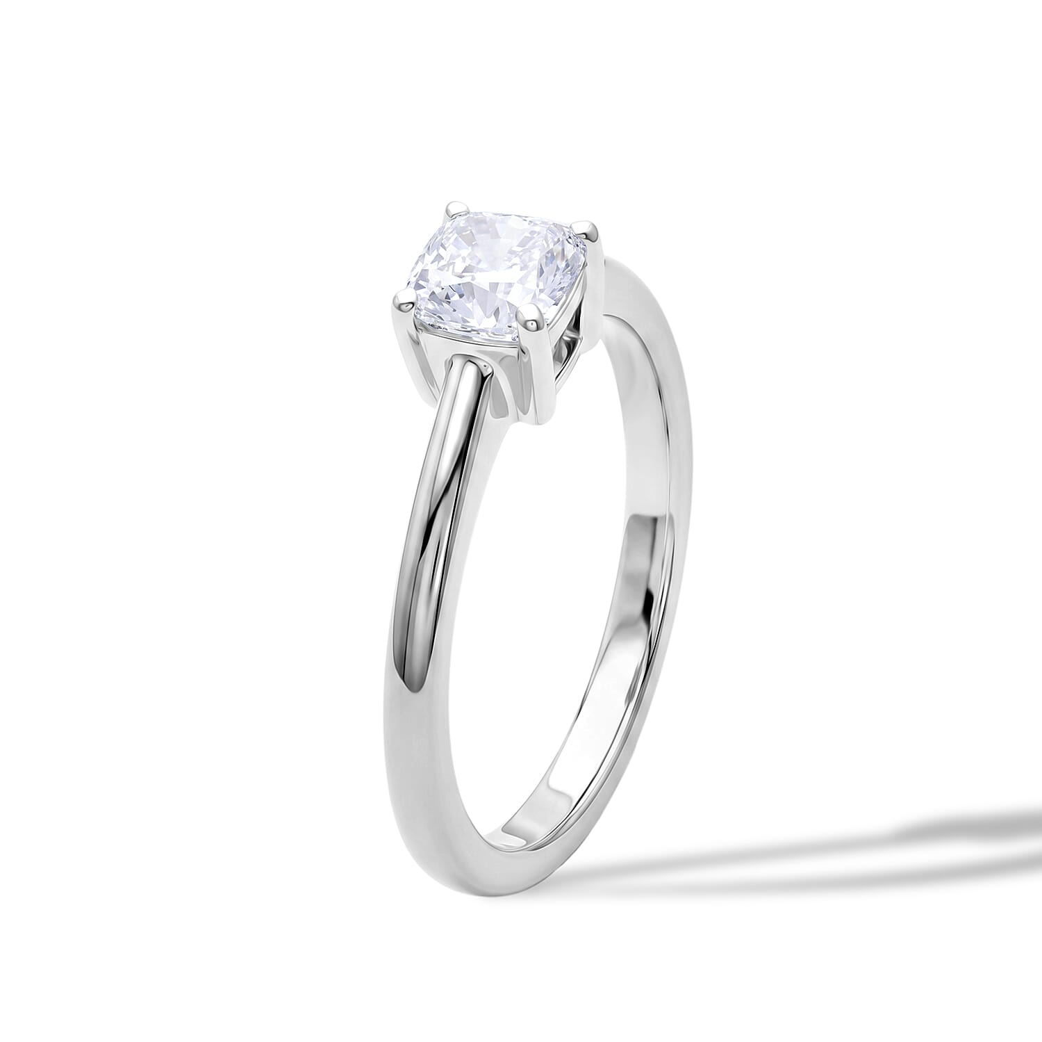Luxuriant Lab Grown Diamond Ring in Rhodium OverlaySterling Silver  1.033  Ct.