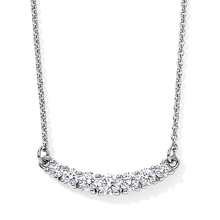 Luxuriant - Lab Grown Diamond (SI-G-H) Necklace (Size - 20) in Rhodium Overlay Sterling Silver 0.50 Ct. Luxuriant - Lab Grown Diamond (SI-G-H) Necklace (Size - 20) in Rhodium Overlay Sterling Silver 0.50 Ct.