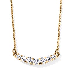 Luxuriant - Lab Grown Diamond (SI-G-H) Necklace (Size - 20) in Rhodium Overlay Sterling Silver 0.50 Ct.