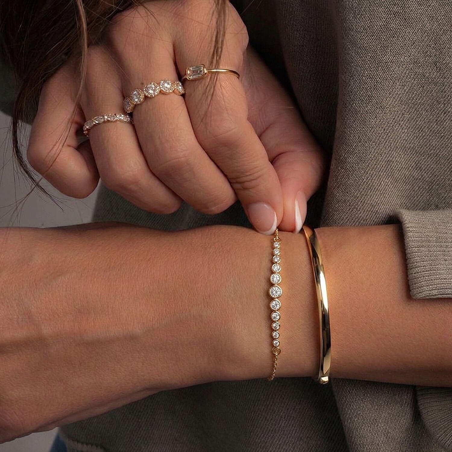 Luxuriant - Lab Grown Diamond Chain Bracelet (Size - 7.5) in 18K Vermeil Yellow Gold Plated Sterling Silver 0.25 Ct.