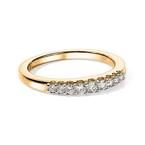 Luxuriant - Lab Grown Diamond (SI-G-H) Band Ring in 18K Vermeil Yellow Gold Plated Sterling Silver