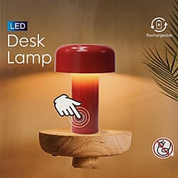 Rechargeable LED Desk Lamp - Red