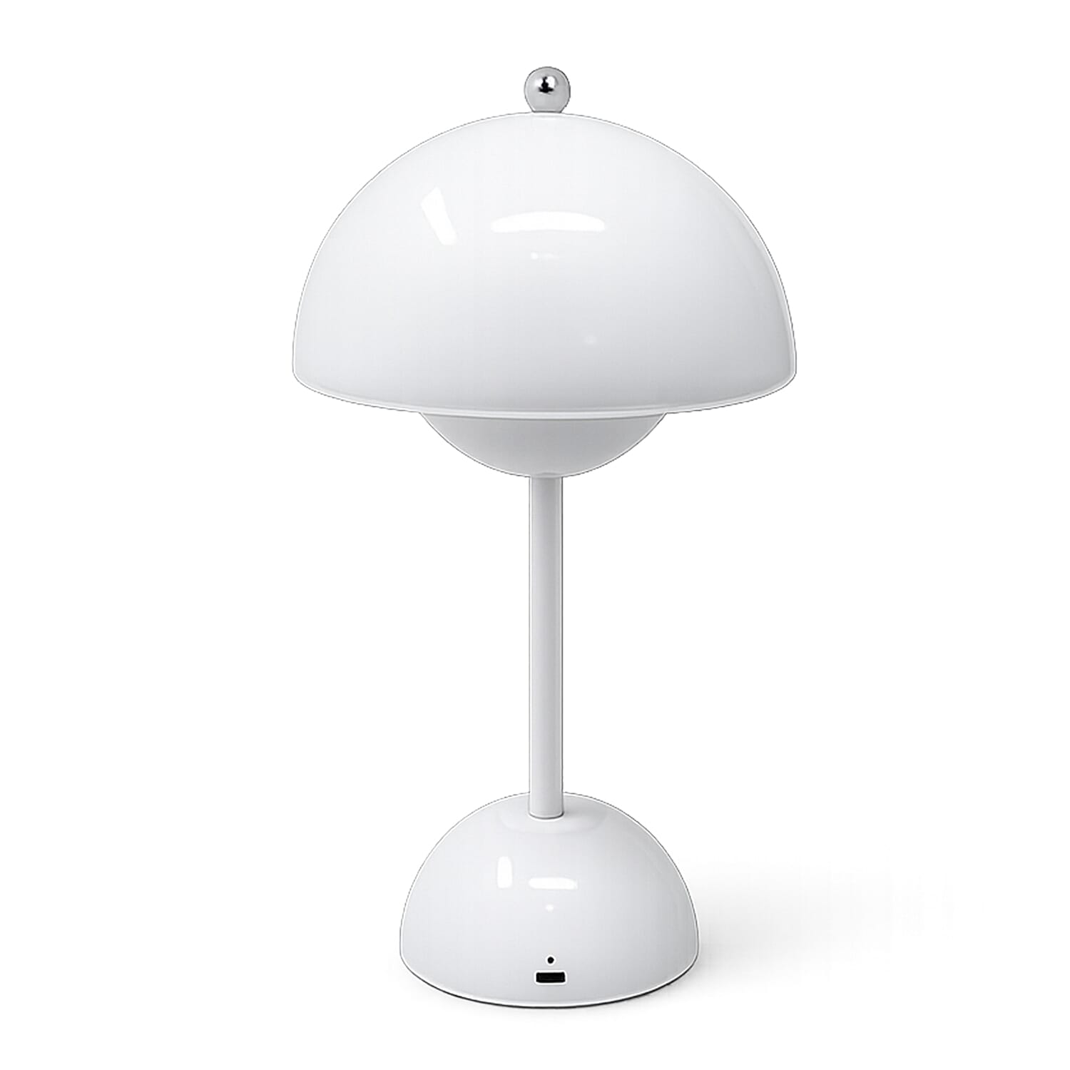 Rechargeable Cordless Portable LED Mushroom Desk Lamp & Nightlight - White