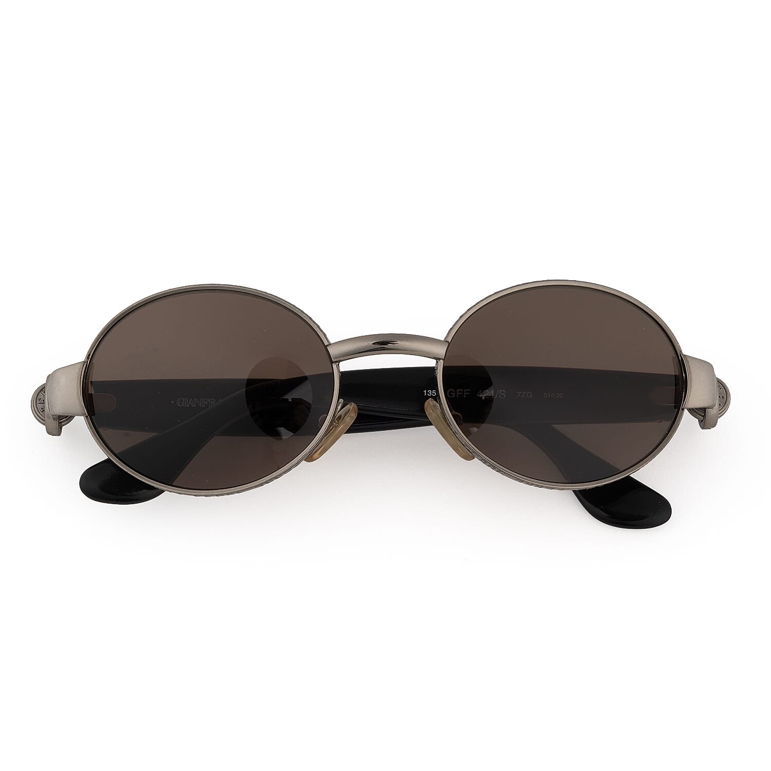Gianfranco Ferre Vintage Silver Oval Sunglasses - Mod Gff 421-S