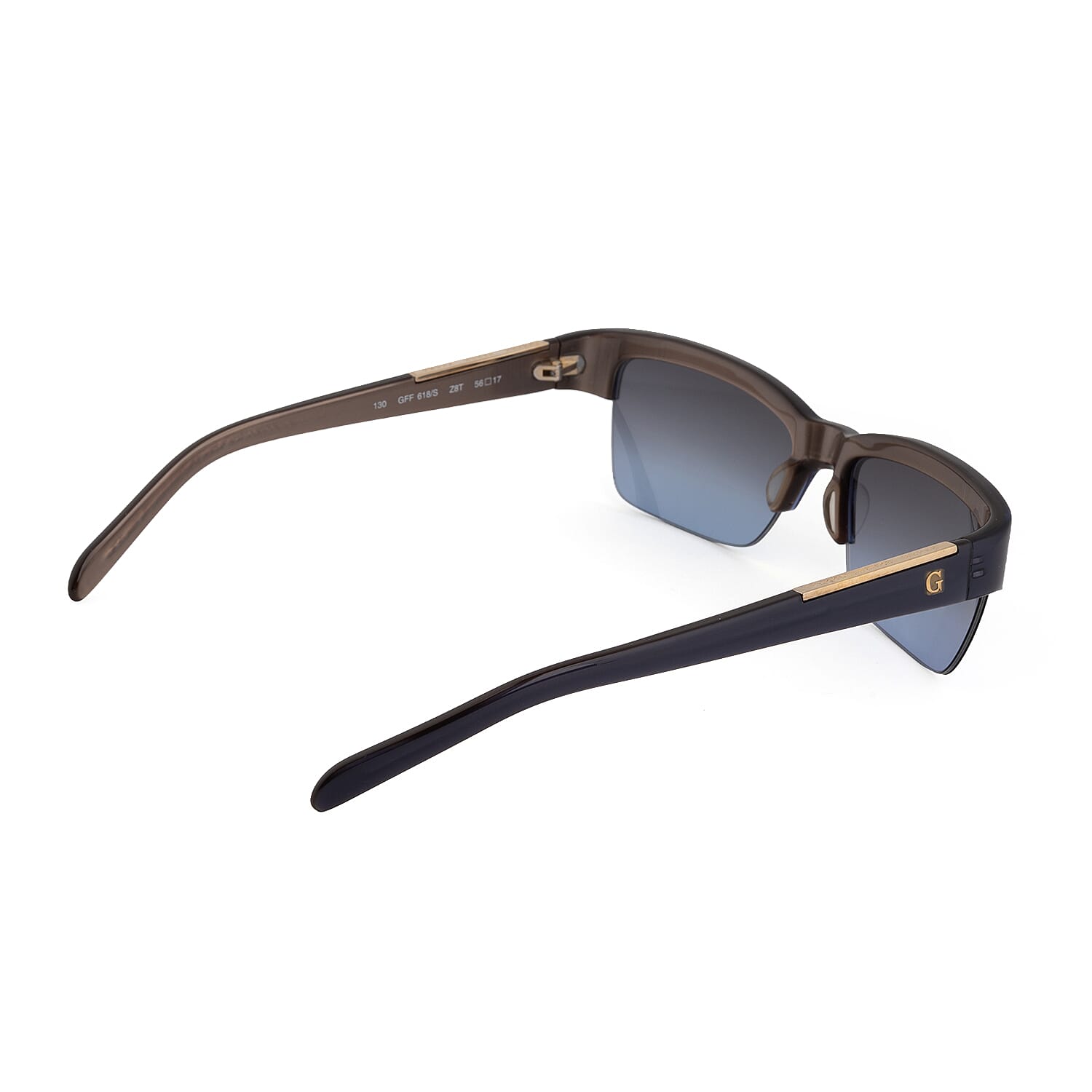 Vintage GIanfranco Ferre Sunglasses Brown Semi Rimless Sun Shades Frames Glasses Retro - 618 Z6T-Blue-56-17