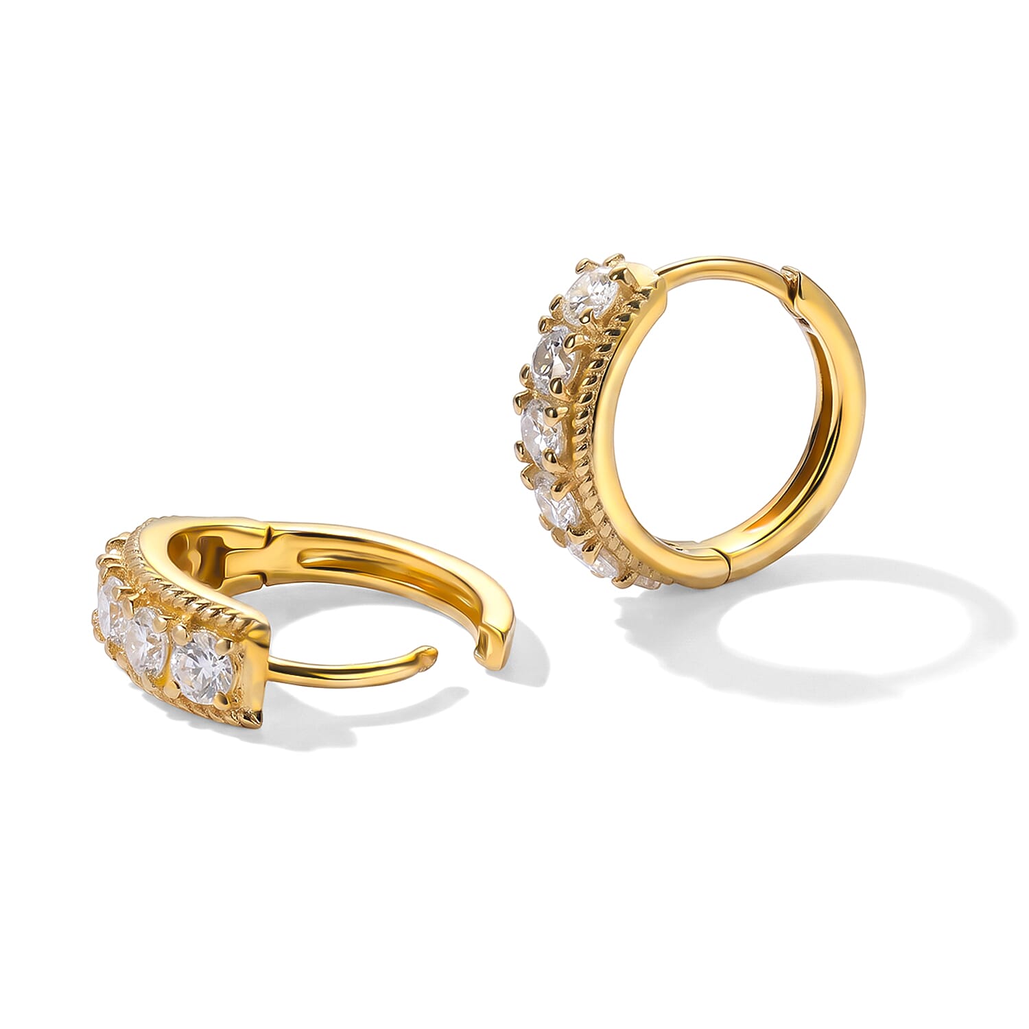 D'Joy Moissanite Full Hoop Earring Sterling Silver  1.010  Ct.