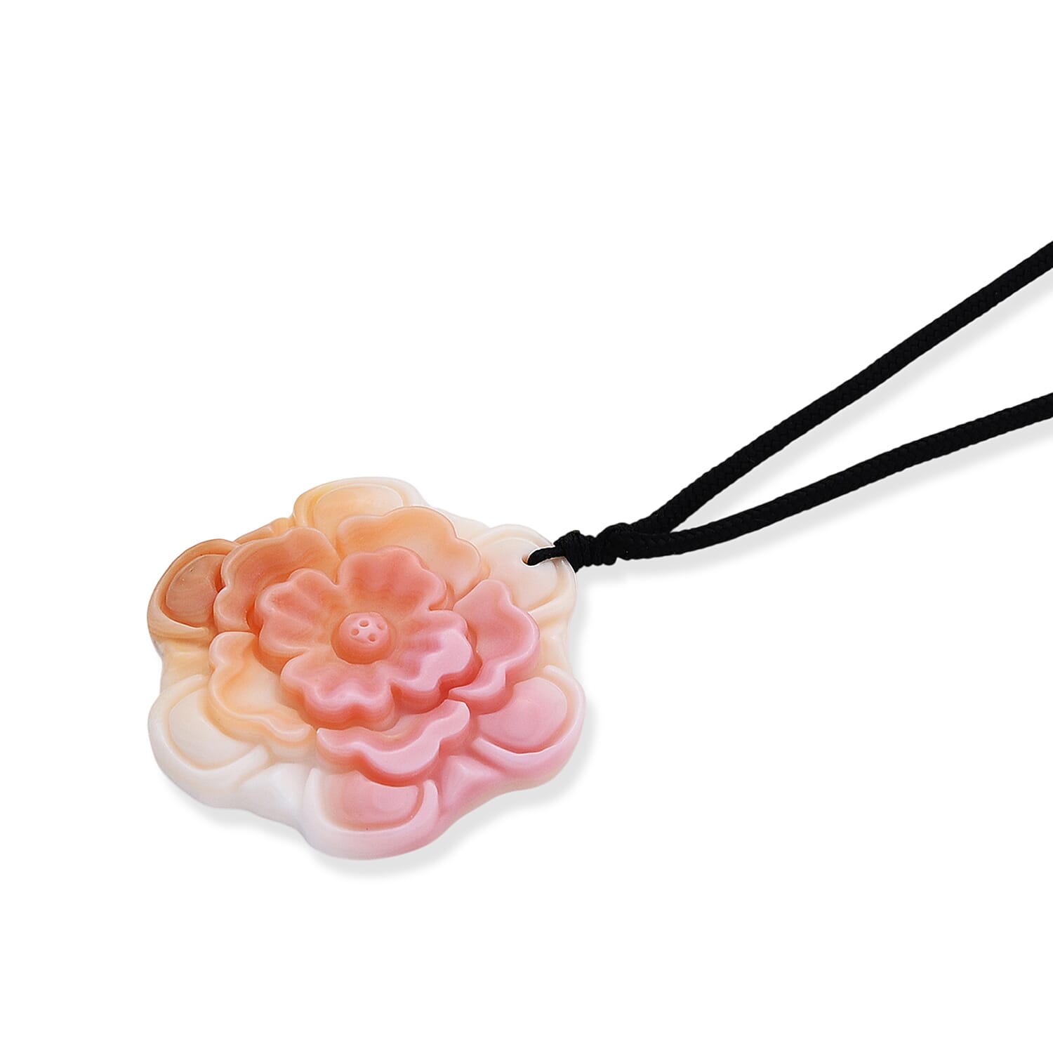 Pink Conch Shell Stone Necklace  65.000  Ct.