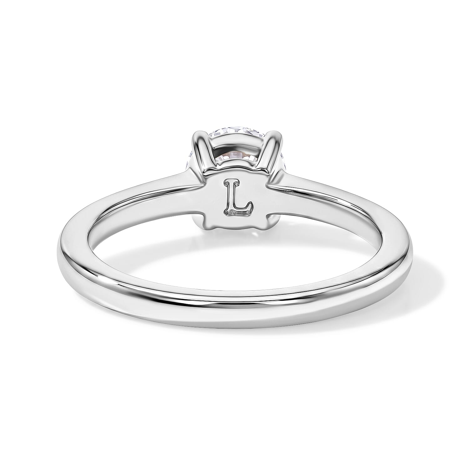 Luxuriant - Lab Grown Diamond (SI-G-H) Solitaire Ring in Rhodium Overlay Sterling Silver 1.00 Ct.