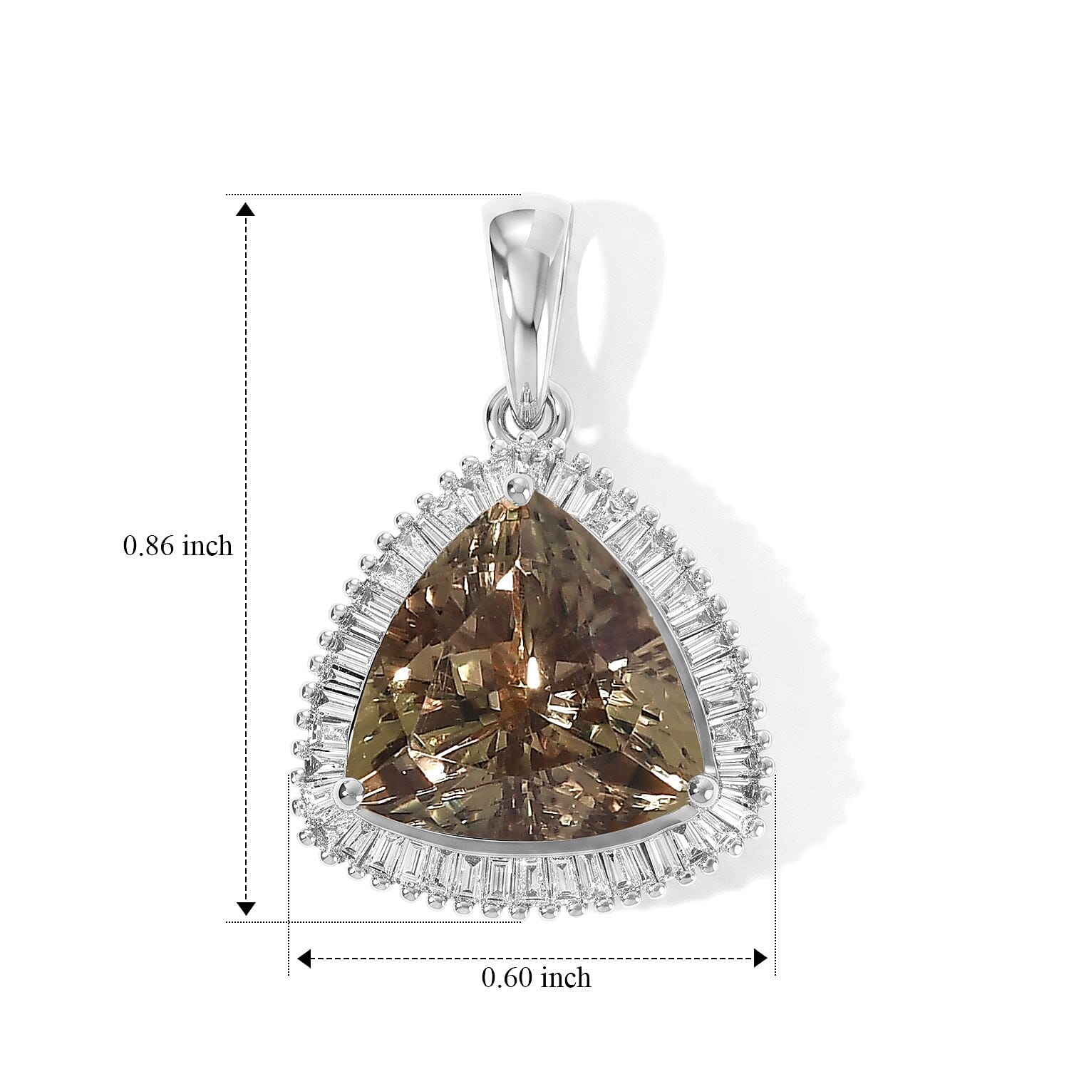 Rhapsody - 950 Platinum AAAA Turkizite & White Diamond (VS-E-F) Halo Pendant 5.60 Ct, Platinum Wt. 3.75 Gms