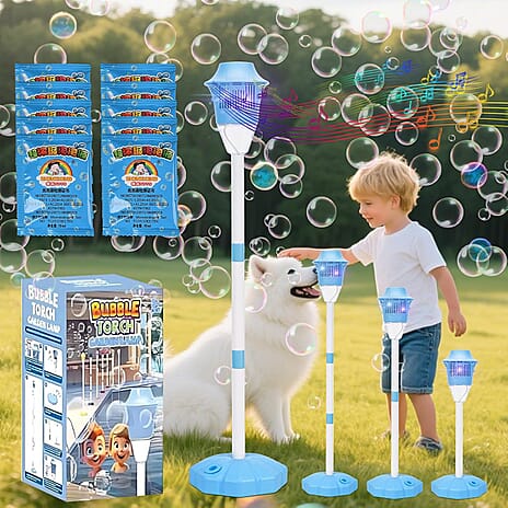 Magical Garden Bubble Torch Stand-Up Automatic Bubble Machine - Blue