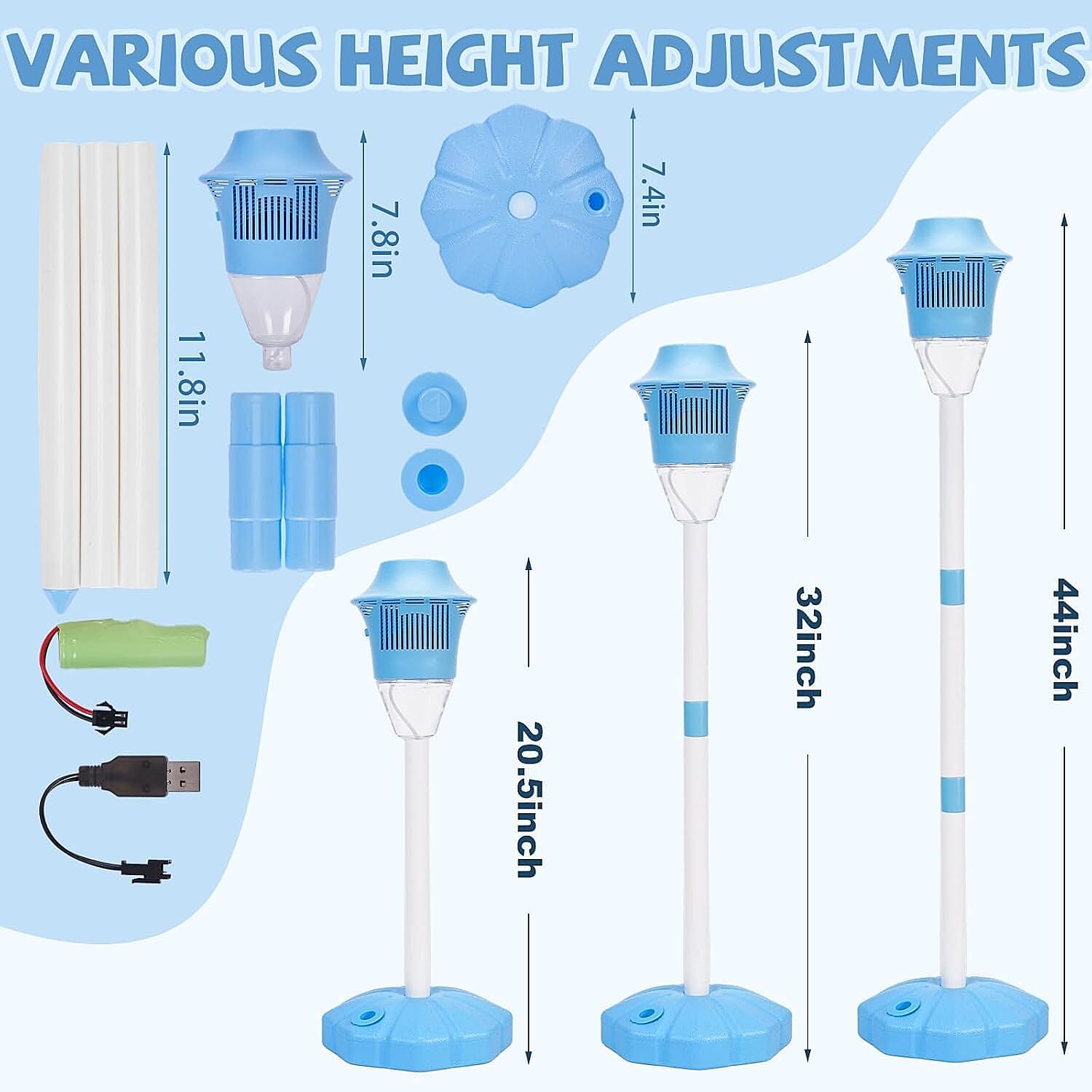 Magical Garden Bubble Torch Stand-Up Automatic Bubble Machine - Blue