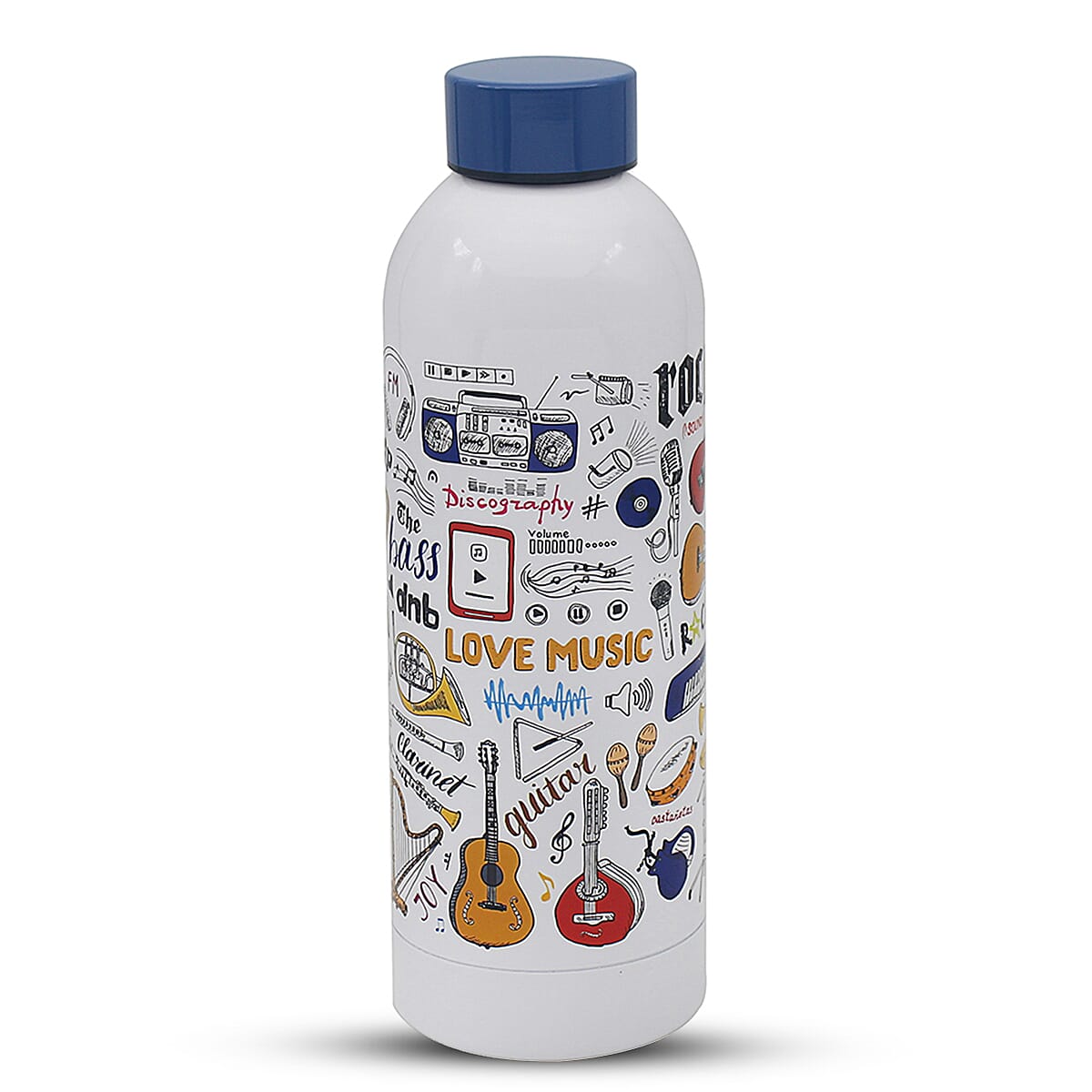Love Music Drink Bottle - White