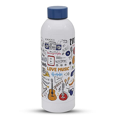 Love Music Drink Bottle - White