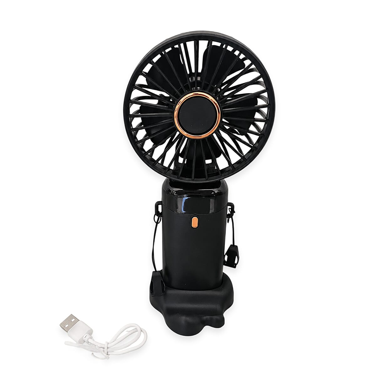 Digital Display Handheld Fan - Black