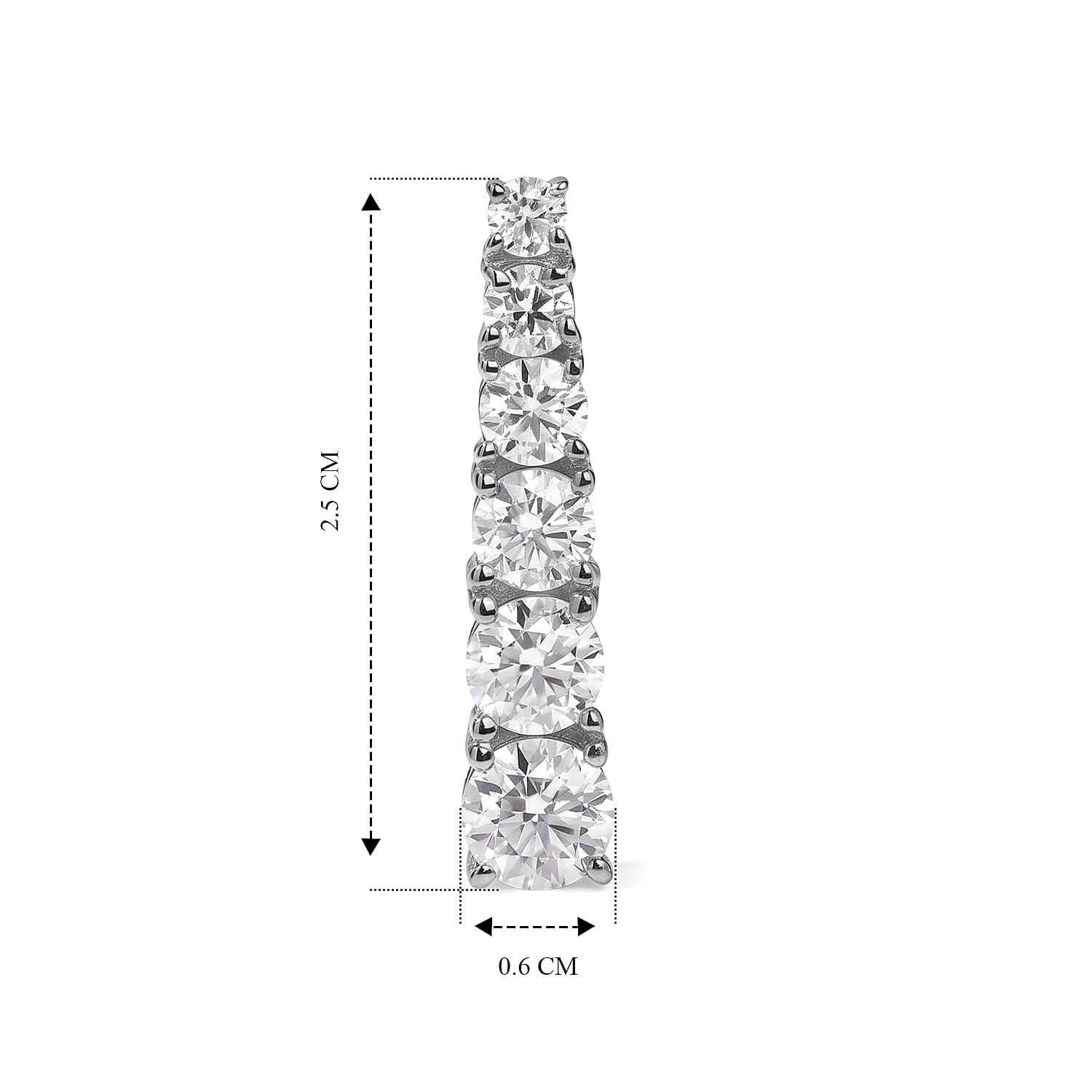 D'Joy Moissanite Fancy Earring in Platinum OverlaySterling Silver  2.690  Ct.