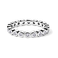 LUXURIANT - Lab Grown Diamond (SI/G-H) Full Eternity Band Ring in Sterling Silver