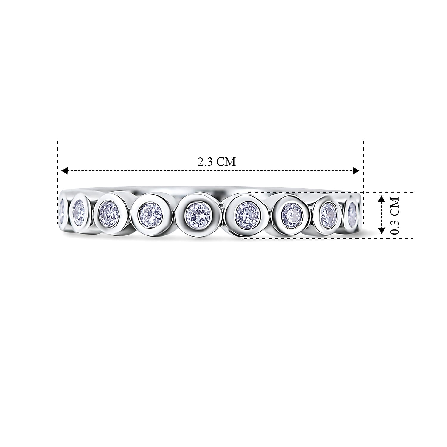 LUXURIANT - Lab Grown Diamond (SI/G-H) Full Eternity Band Ring in Sterling Silver