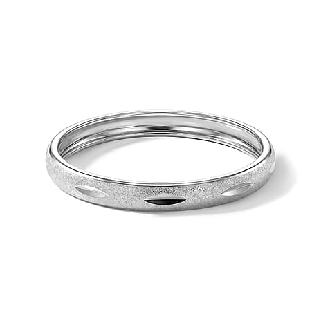 OTO- Sterling Silver Diamond Cut Band Ring
