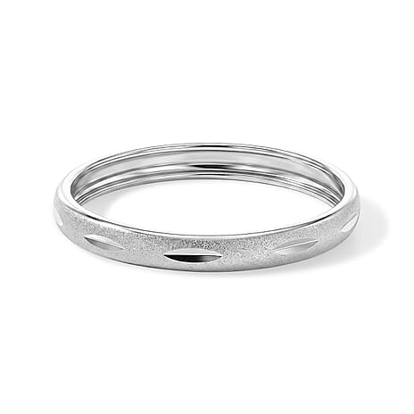 OTO- Sterling Silver Diamond Cut Band Ring