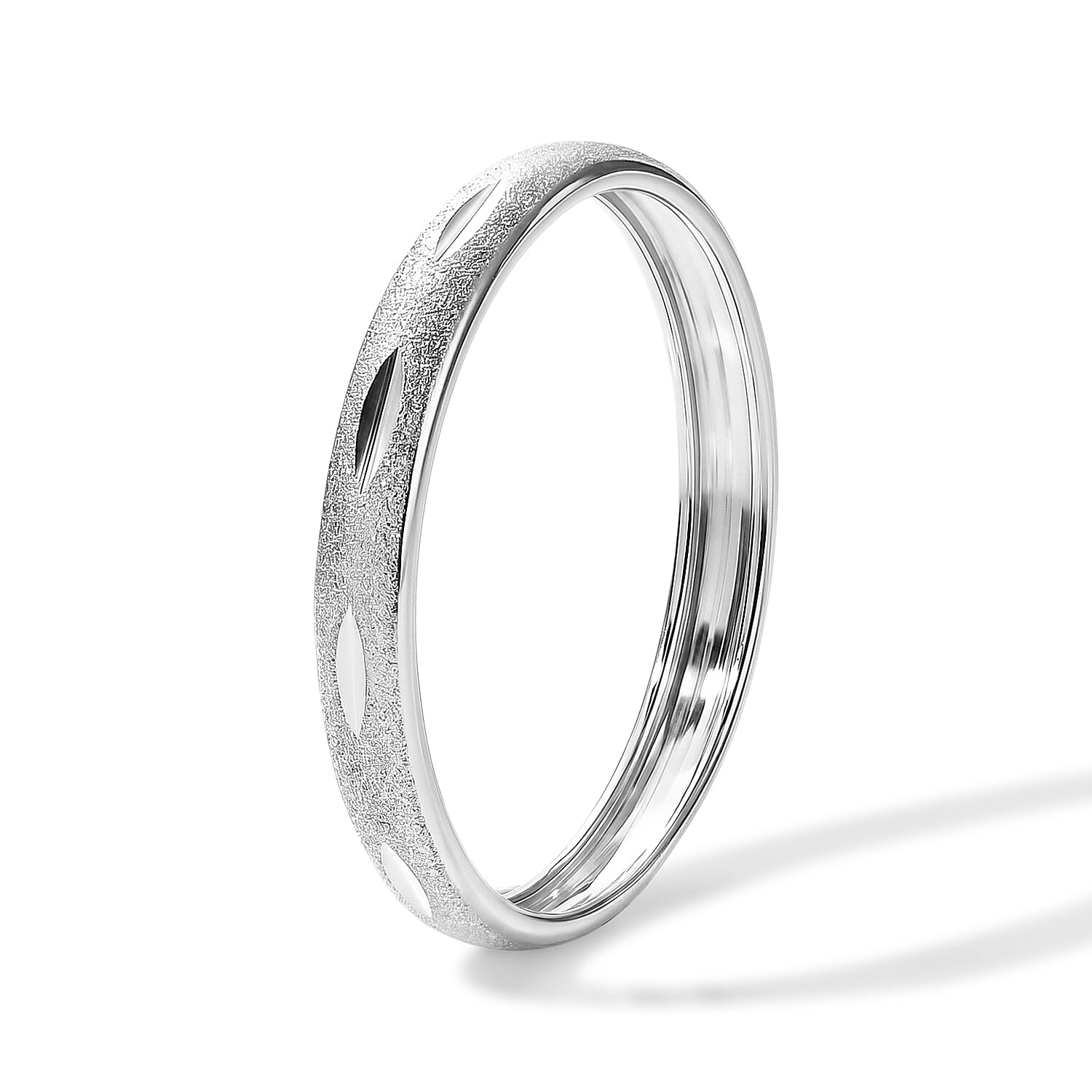 OTO- Sterling Silver Diamond Cut Band Ring