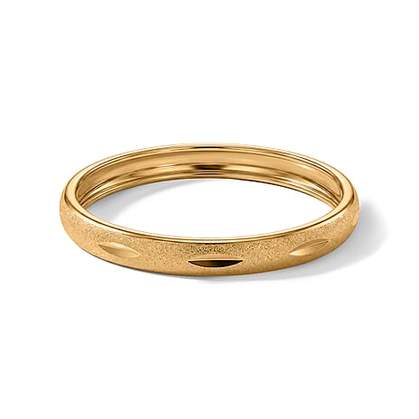 Yellow Gold Plated Sterling Silver Diamond Cut Band Ring