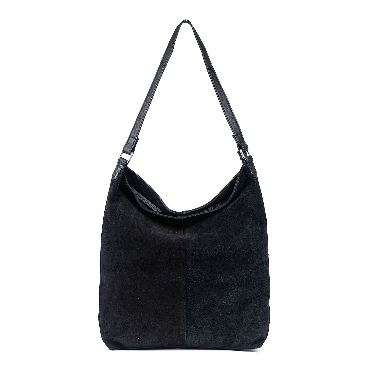 TJC Special Genuine Leather Shopper Bag - Black