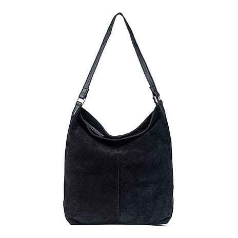 TJC Special Genuine Leather Shopper Bag - Black