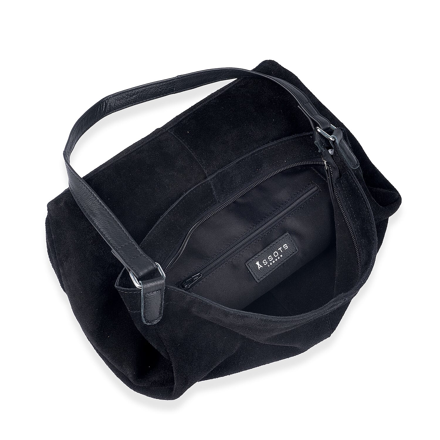 TJC Special Genuine Leather Shopper Bag - Black