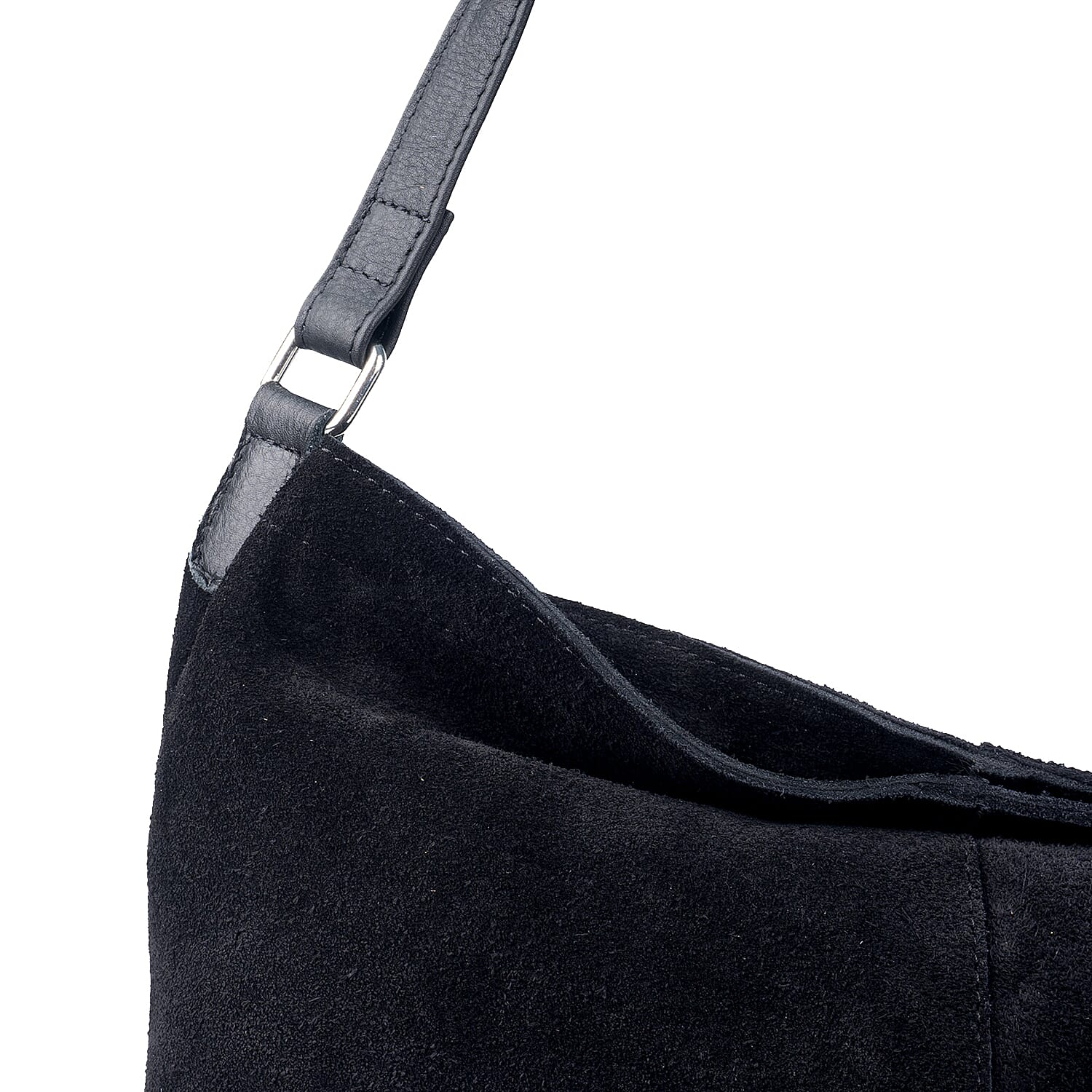 TJC Special Genuine Leather Shopper Bag - Black