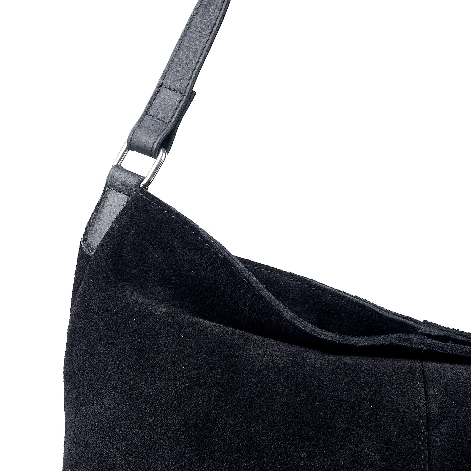 TJC Special Genuine Leather Shopper Bag - Black