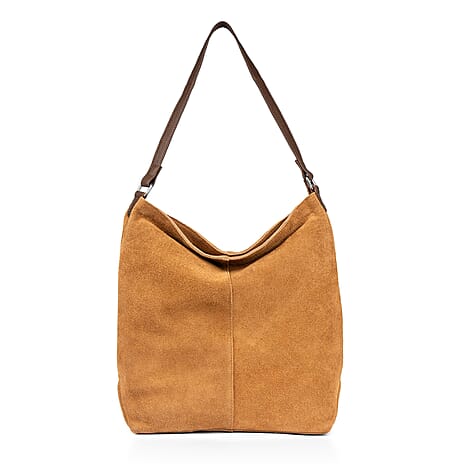 TJC Special Genuine Leather Shopper Bag - Tan