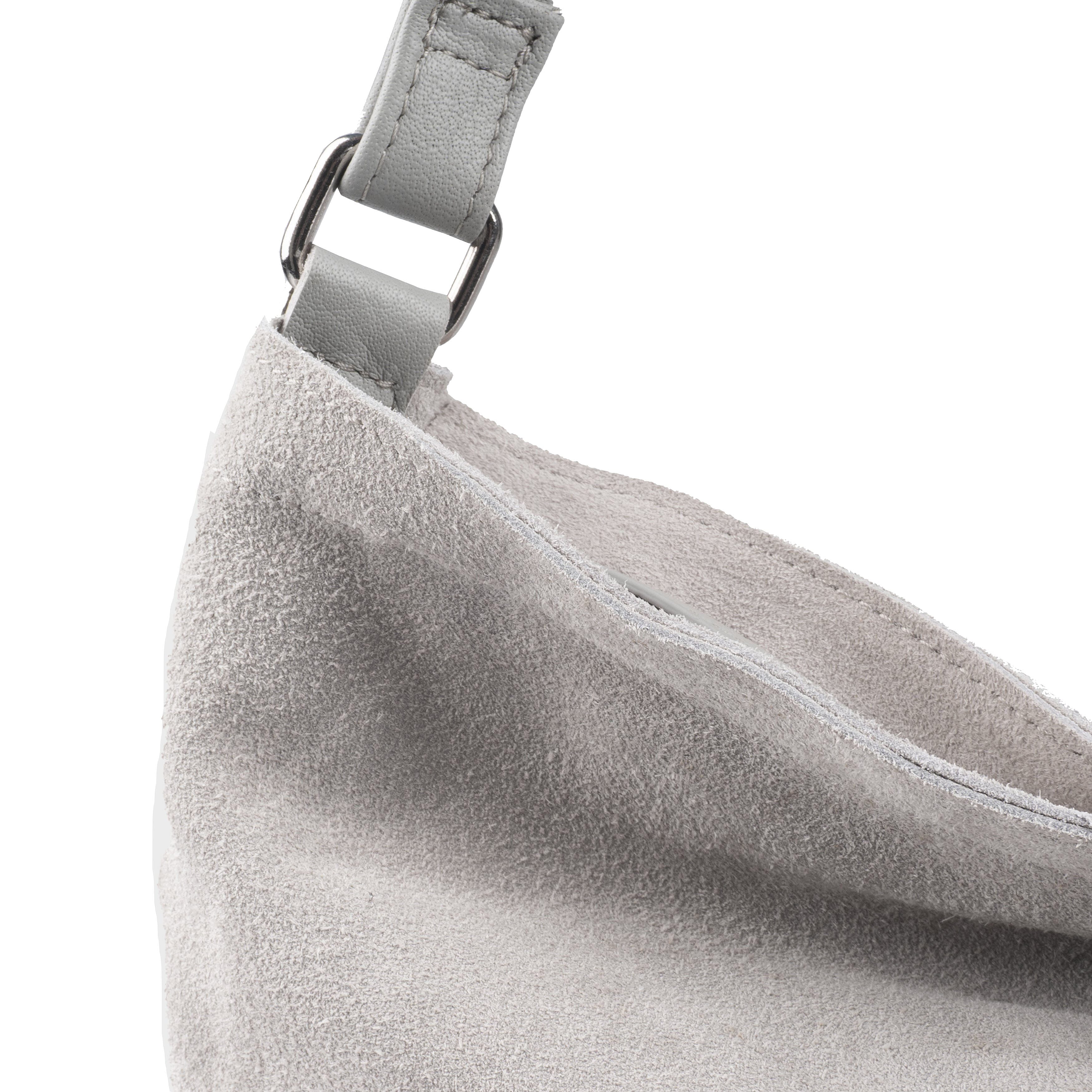TJC Special Genuine Leather Shopper Bag - Grey
