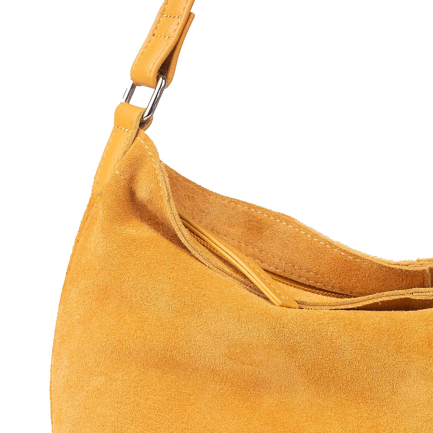 Tina Suede Slouchy Shoulder Bag - Mustard