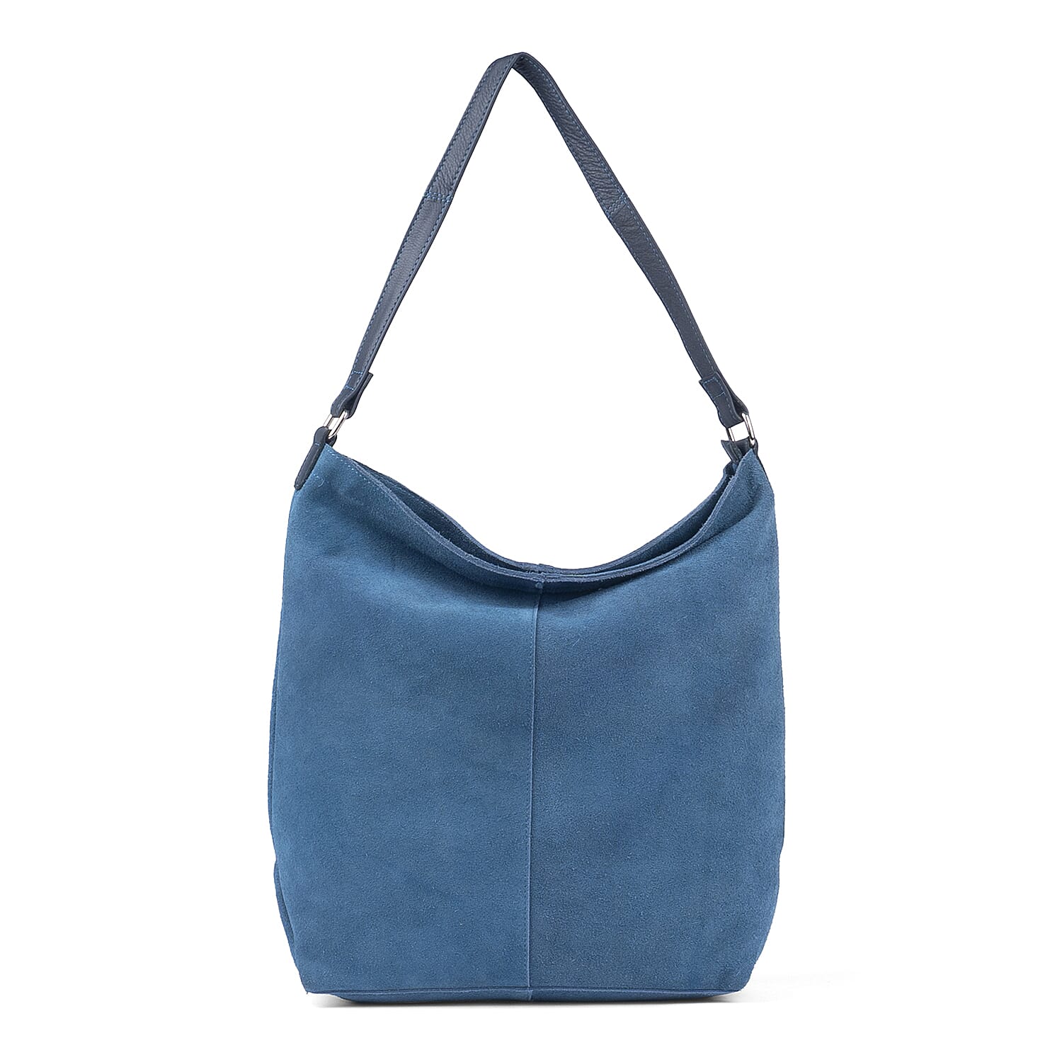 Tina Suede Slouchy Shoulder Bag - Navy