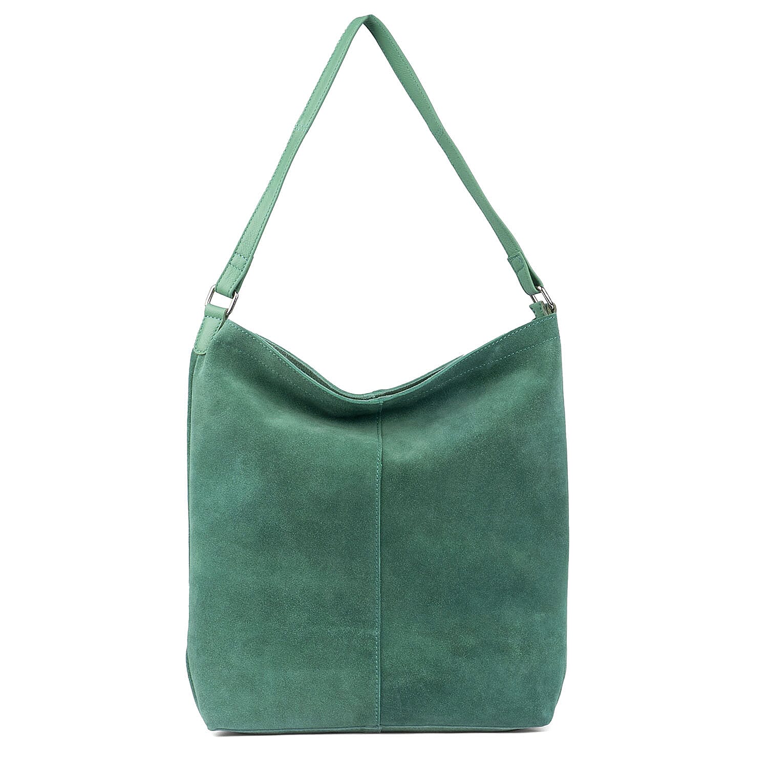 Tina Suede Slouchy Shoulder Bag - Green