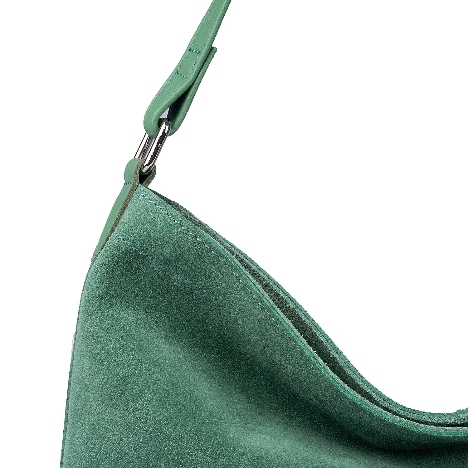 Tina Suede Slouchy Shoulder Bag - Green