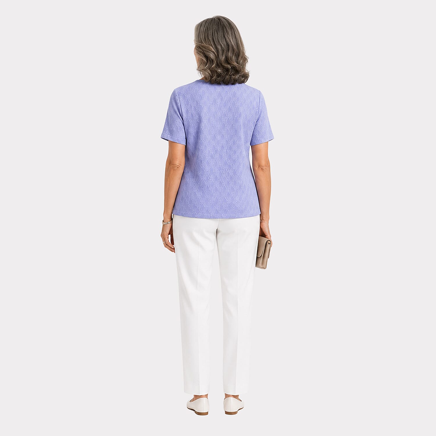 Pure And Natural Keyhole Top (Size 10-12) - Lavender