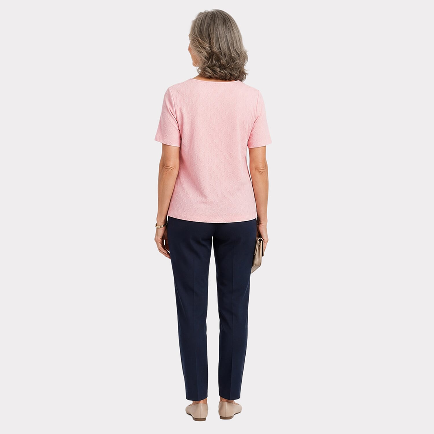 Pure And Natural Keyhole Top (Size 18-20) - Pink
